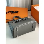 Birkin25 togo Pi Ji Yu Yun Grey Silver Buckle