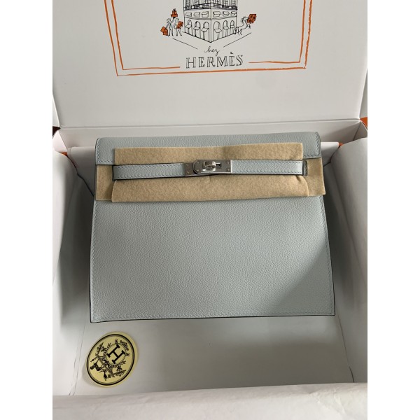 Kelly danse II 22cm evercolor calfskin chalice blue silver buckle