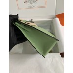 Kelly danse II 22cm evercolor calfskin avocado green silver buckle