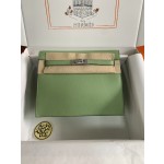 Kelly danse II 22cm evercolor calfskin avocado green silver buckle