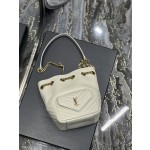 SAINT LAURENT V-shaped Quilted Mini Bucket Bag Model: 631052