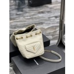 SAINT LAURENT V-shaped Quilted Mini Bucket Bag Model: 631052