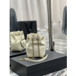 SAINT LAURENT V-shaped Quilted Mini Bucket Bag Model: 631052