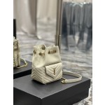 SAINT LAURENT V-shaped Quilted Mini Bucket Bag Model: 631052