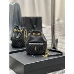 SAINT LAURENT V-shaped Quilted Mini Bucket Bag Model: 631052