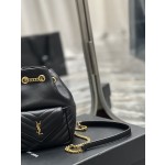 SAINT LAURENT V-shaped Quilted Mini Bucket Bag Model: 631052