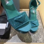 Prada High Heel Satin Thick Sole Sandals