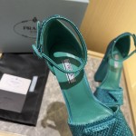 Prada High Heel Satin Thick Sole Sandals