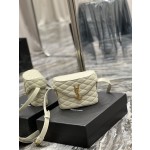 SAINT LAURENT JUNE Quilted Sheepskin Box Bag Model Number: 710080