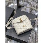 SAINT LAURENT JUNE Quilted Sheepskin Box Bag Model Number: 710080