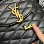 SAINT LAURENT JUNE Quilted Sheepskin Box Bag_ Article number: 710080