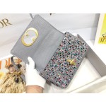 DIOR small embroidered gray colored diamond