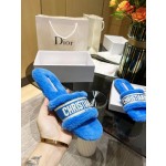 Dior flat bottom flip flops