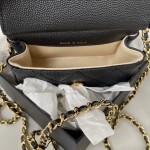 CHANEL 22K's popular black gold flap bag part AP3134