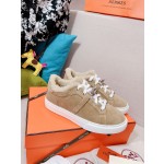 Hermes Couple Style Fury Kelly Button Casual Shoes