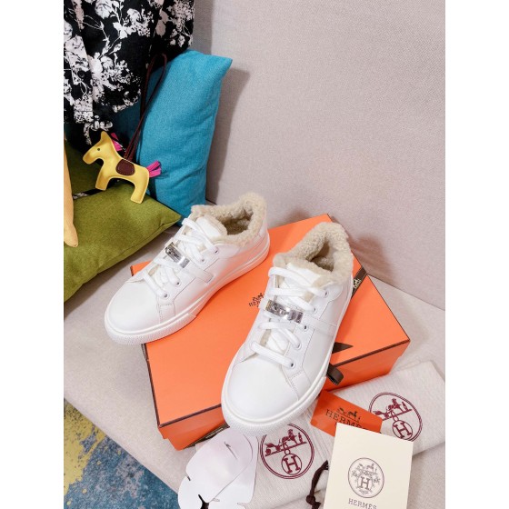 Hermes Couple Style Fury Kelly Button Casual Shoes