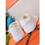 Hermes Couple Style Fury Kelly Button Casual Shoes