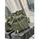 SAINT LAURENT V-shaped Quilted Mini Bucket Bag Model: 672609