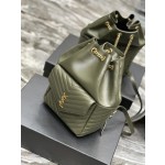 SAINT LAURENT V-shaped Quilted Mini Bucket Bag Model: 672609