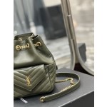 SAINT LAURENT V-shaped Quilted Mini Bucket Bag Model: 631052