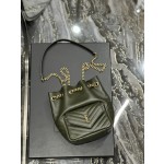 SAINT LAURENT V-shaped Quilted Mini Bucket Bag Model: 631052