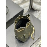 SAINT LAURENT V-shaped Quilted Mini Bucket Bag Model: 631052