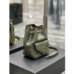 SAINT LAURENT V-shaped Quilted Mini Bucket Bag Model: 631052