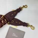 Dior Burgundy D Shoulder Strap