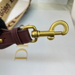 Dior Burgundy D Shoulder Strap