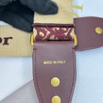 Dior Burgundy D Shoulder Strap