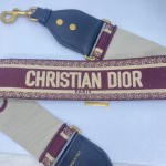 Dior Burgundy Letter Shoulder Strap