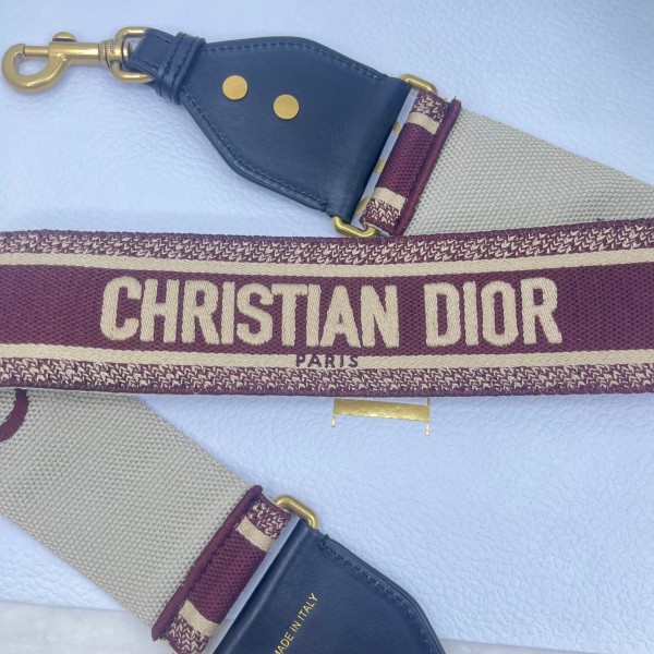 Dior Burgundy Letter Shoulder Strap