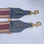 Dior Burgundy Letter Shoulder Strap