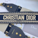 Dior letter blue shoulder strap