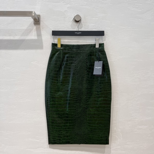 Saint Laurent Goddess Leather Bag Skirt