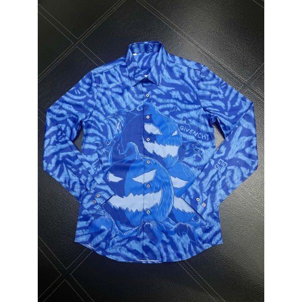 Givenchy full body tiger print paired with the latest quirky pumpkin head bird print