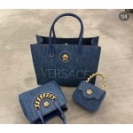 VERSACE Model 1060 Denim Tote Bag