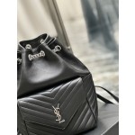 SAINT LAURENT V-shaped Quilted Mini Bucket Bag Model: 672609
