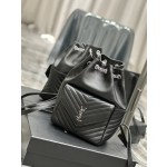 SAINT LAURENT V-shaped Quilted Mini Bucket Bag Model: 672609