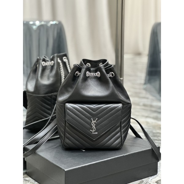 SAINT LAURENT V-shaped Quilted Mini Bucket Bag Model: 672609