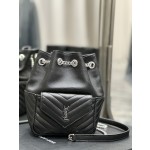 SAINT LAURENT V-shaped Quilted Mini Bucket Bag Model: 631052