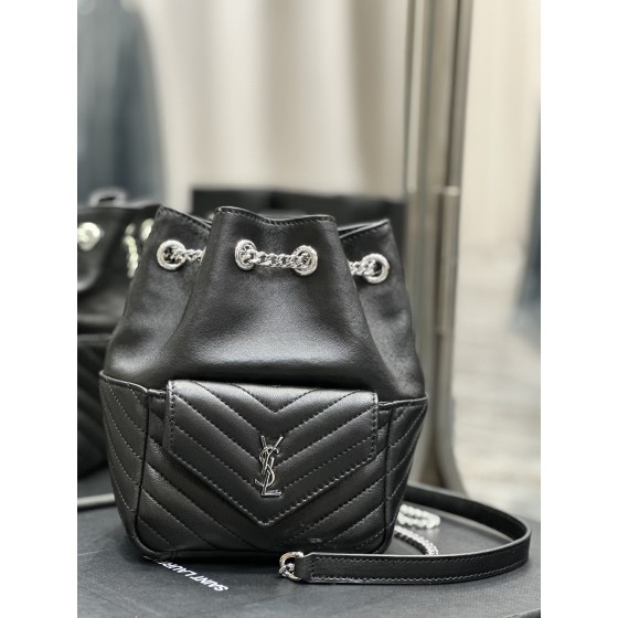 SAINT LAURENT V-shaped Quilted Mini Bucket Bag Model: 631052