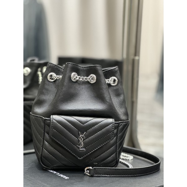 SAINT LAURENT V-shaped Quilted Mini Bucket Bag Model: 631052