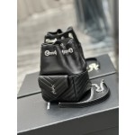 SAINT LAURENT V-shaped Quilted Mini Bucket Bag Model: 631052