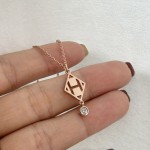 Hermes Diamond Hollow H Necklace
