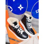 Hermes fur lining Kelly buckle casual shoes