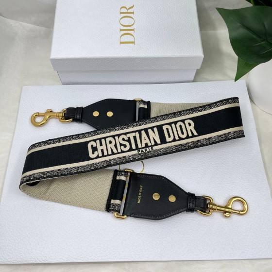 Dior letters black shoulder strap