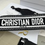 Dior Frosted Black Shoulder Strap