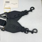 Dior Frosted Black Shoulder Strap