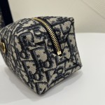 DIOR Blue Letter Canvas Wash Bag